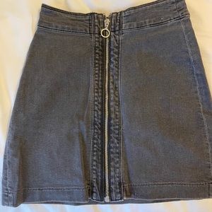 Grey Jean Skirt